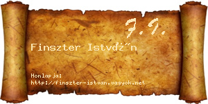 Finszter István névjegykártya